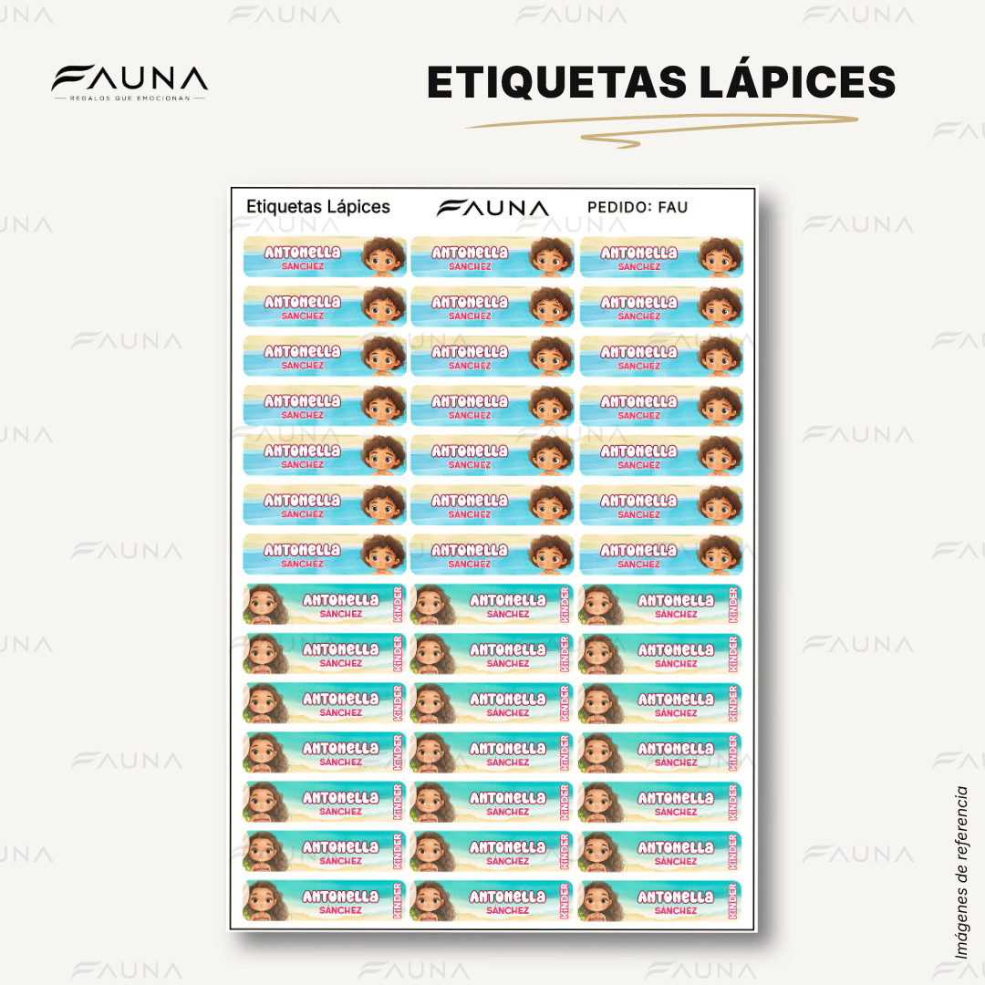 Aventurera del Océano 🌺 - Etiquetas Escolares Premium Personalizadas