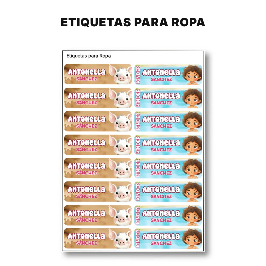 Aventurera del Océano – Etiquetas Escolares Personalizadas