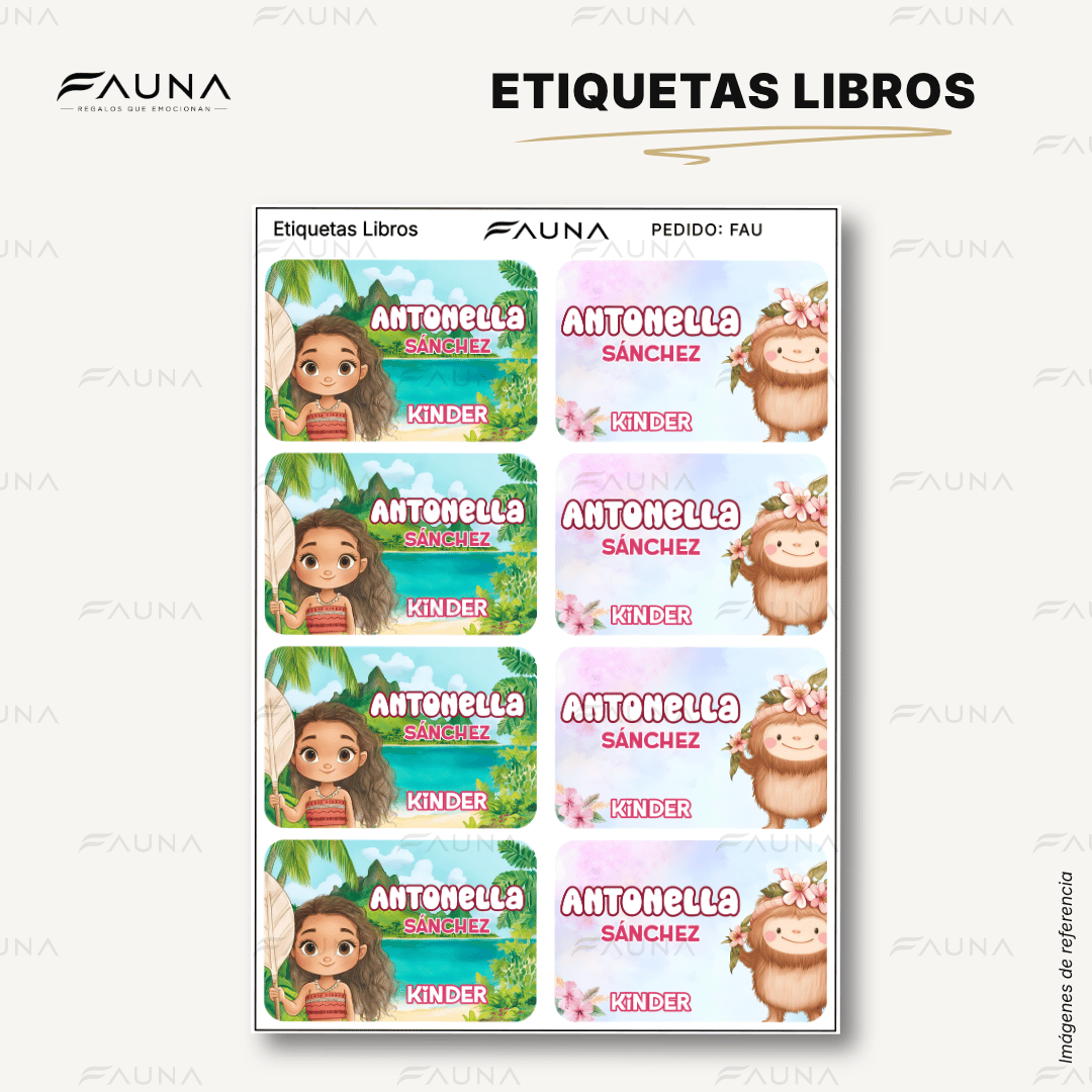Aventurera del Océano 🌺 - Etiquetas Escolares Premium Personalizadas