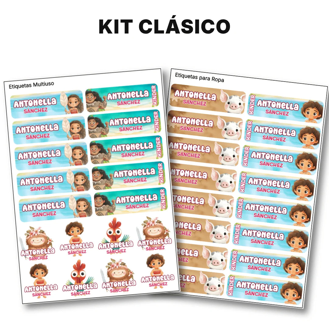 Aventurera del Océano – Etiquetas Escolares Personalizadas