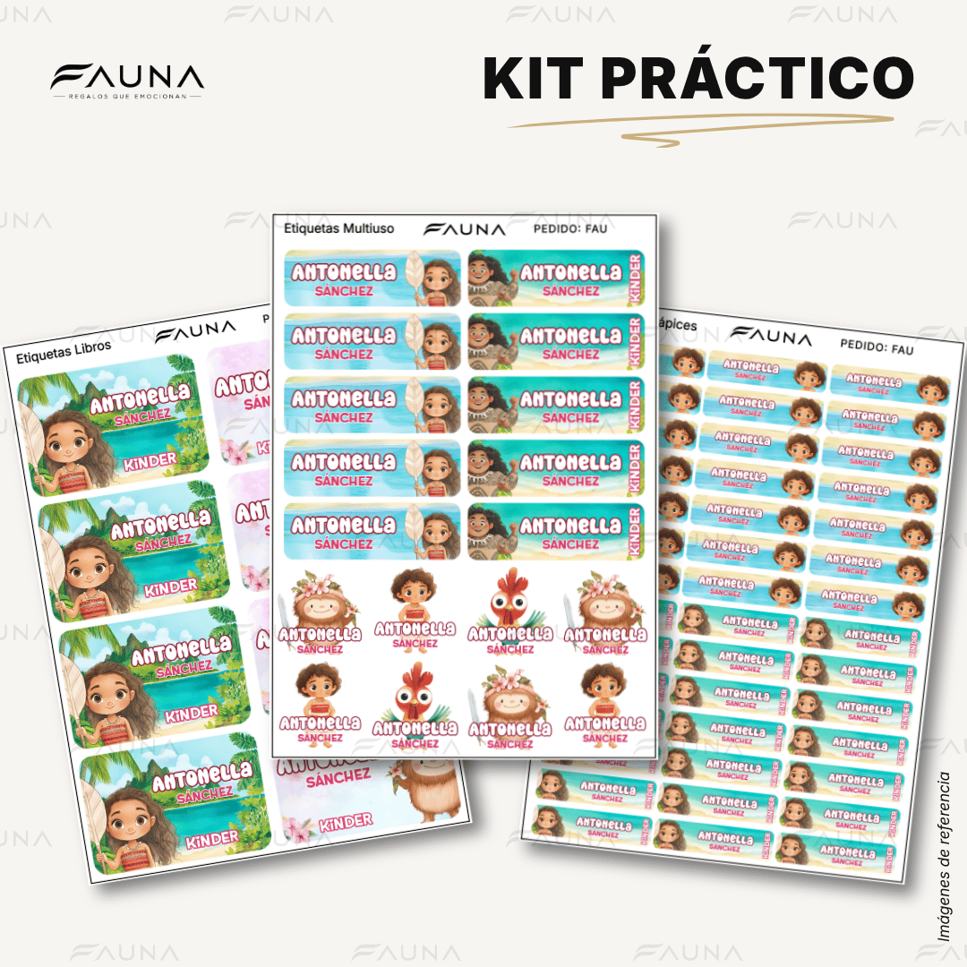 Aventurera del Océano 🌺 - Etiquetas Escolares Premium Personalizadas
