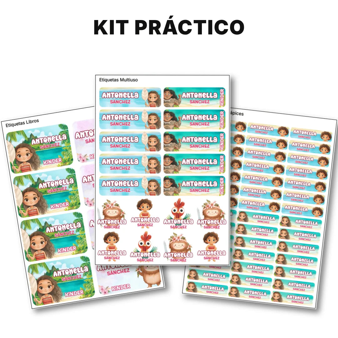 Aventurera del Océano – Etiquetas Escolares Personalizadas