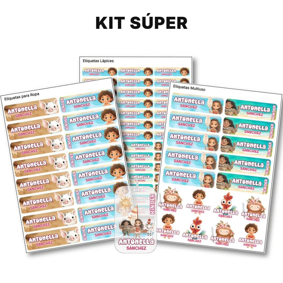 Aventurera del Océano – Etiquetas Escolares Personalizadas