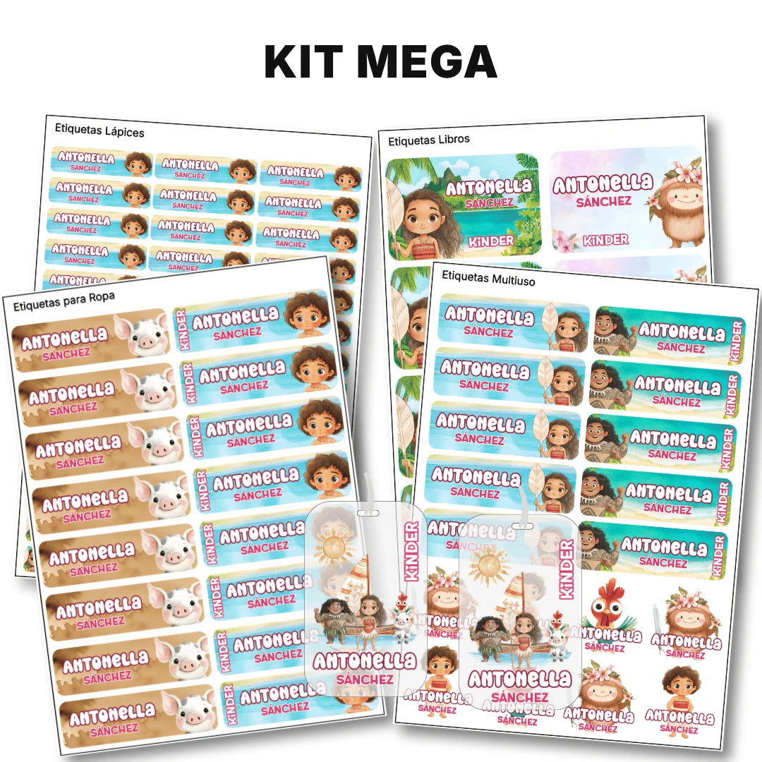 Aventurera del Océano – Etiquetas Escolares Personalizadas