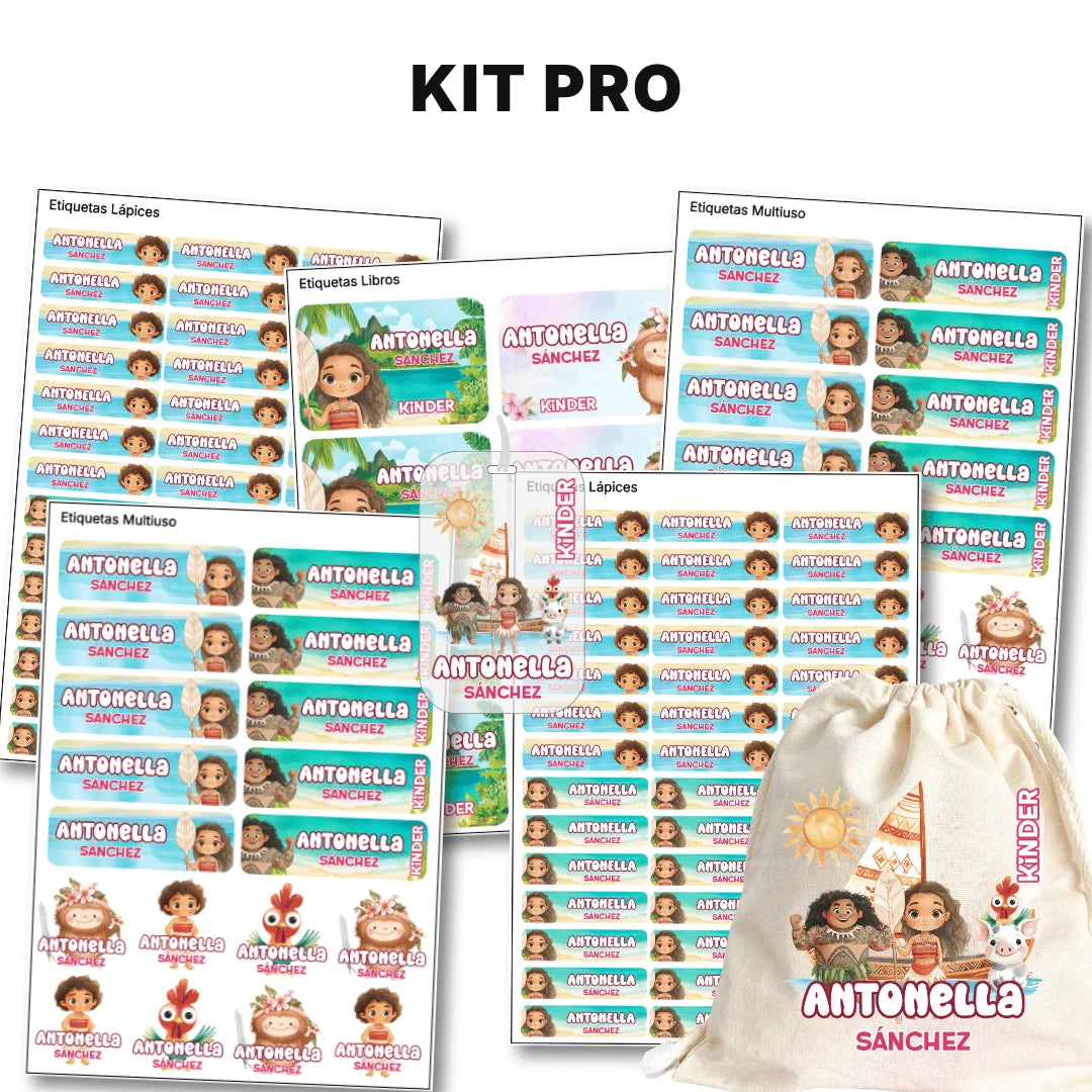 Aventurera del Océano – Etiquetas Escolares Personalizadas