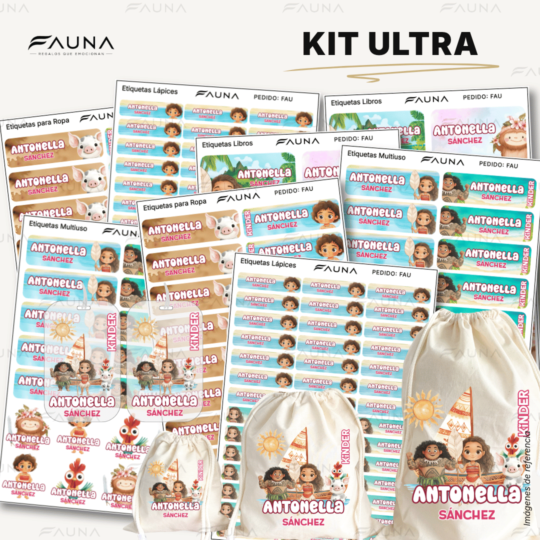 Aventurera del Océano 🌺 - Etiquetas Escolares Premium Personalizadas