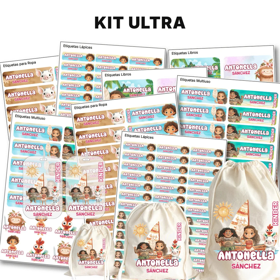 Aventurera del Océano – Etiquetas Escolares Personalizadas