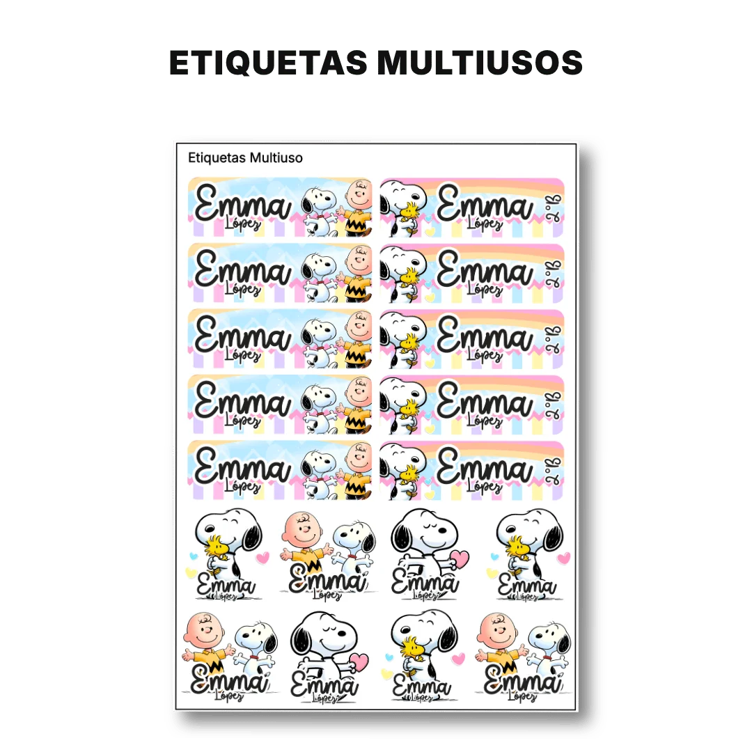 Beagle de la Casita Roja – Etiquetas Escolares Personalizadas