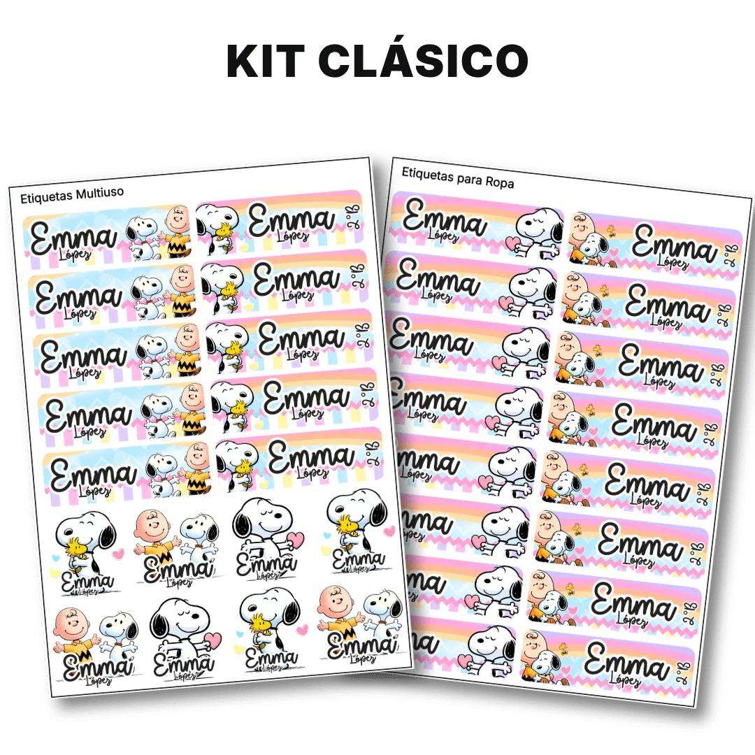 Beagle de la Casita Roja – Etiquetas Escolares Personalizadas