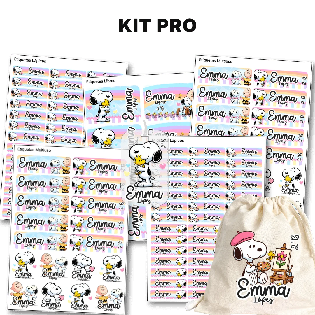 Beagle de la Casita Roja – Etiquetas Escolares Personalizadas