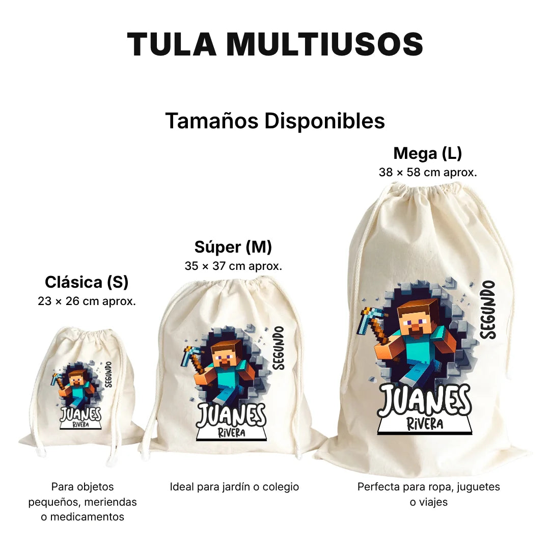 Bloques Pixelados – Tula Multiusos Personalizada