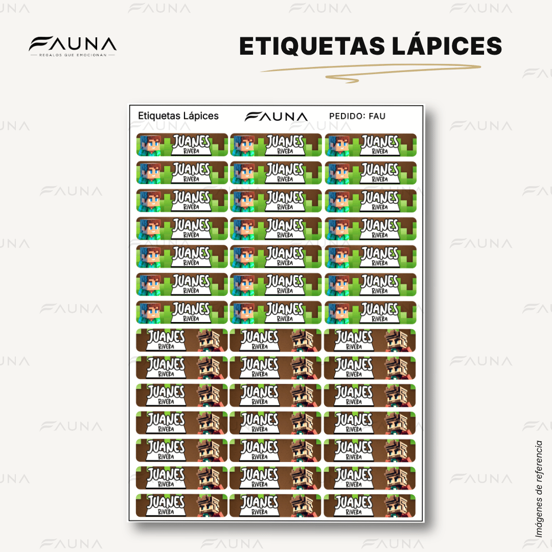 Bloques Pixelados 🟩 - Etiquetas Escolares Premium Personalizadas