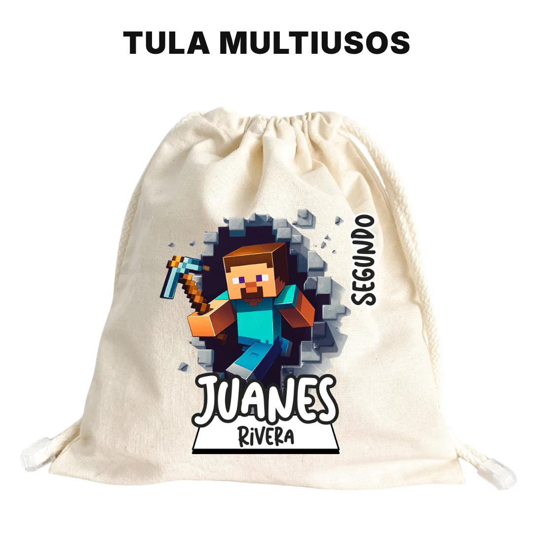 Bloques Pixelados – Etiquetas Escolares Personalizadas