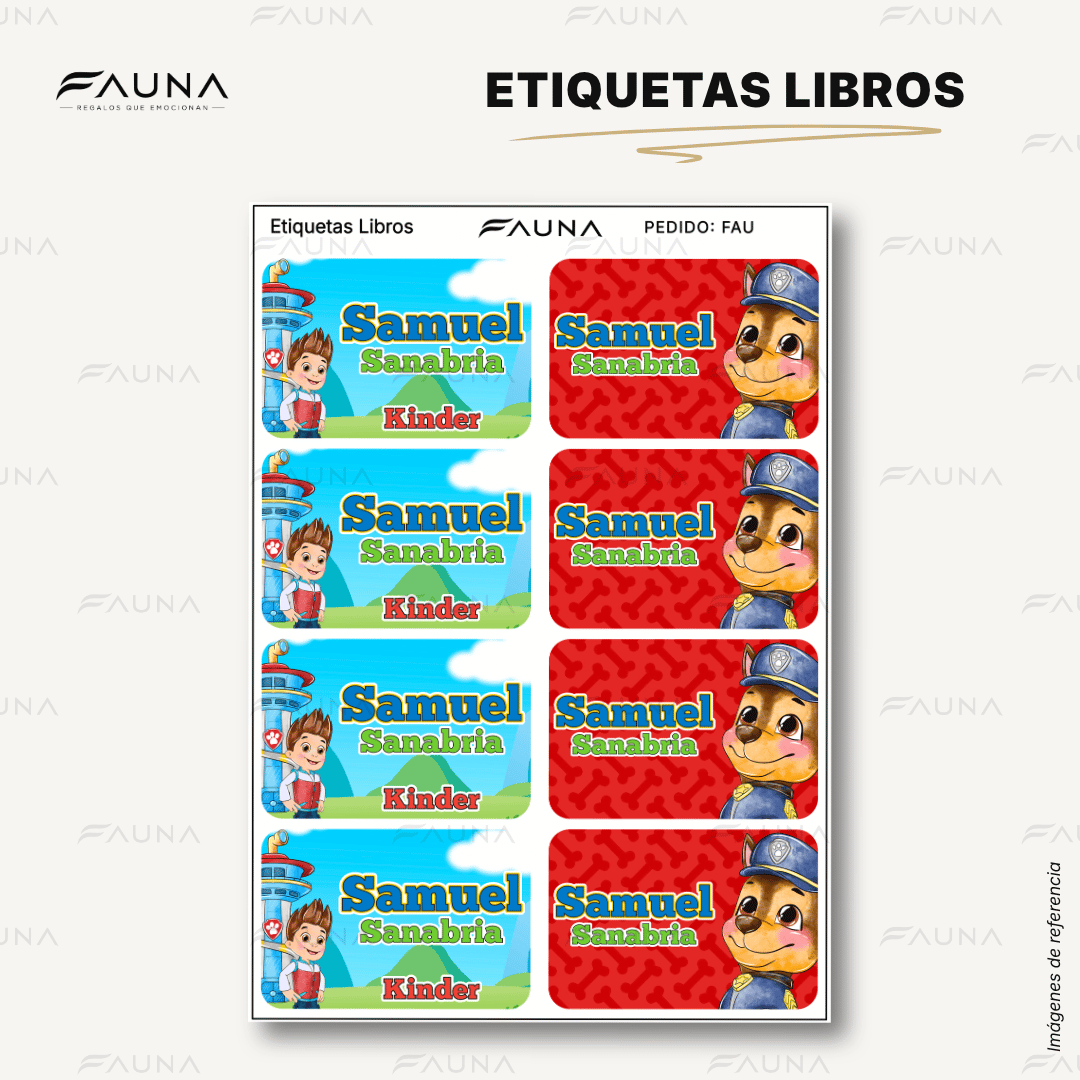 Cachorros Aventureros 🐾 - Etiquetas Escolares Premium Personalizadas
