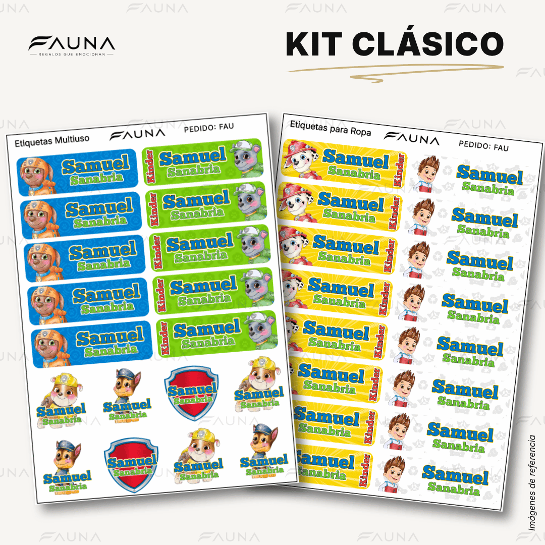 Cachorros Aventureros 🐾 - Etiquetas Escolares Premium Personalizadas