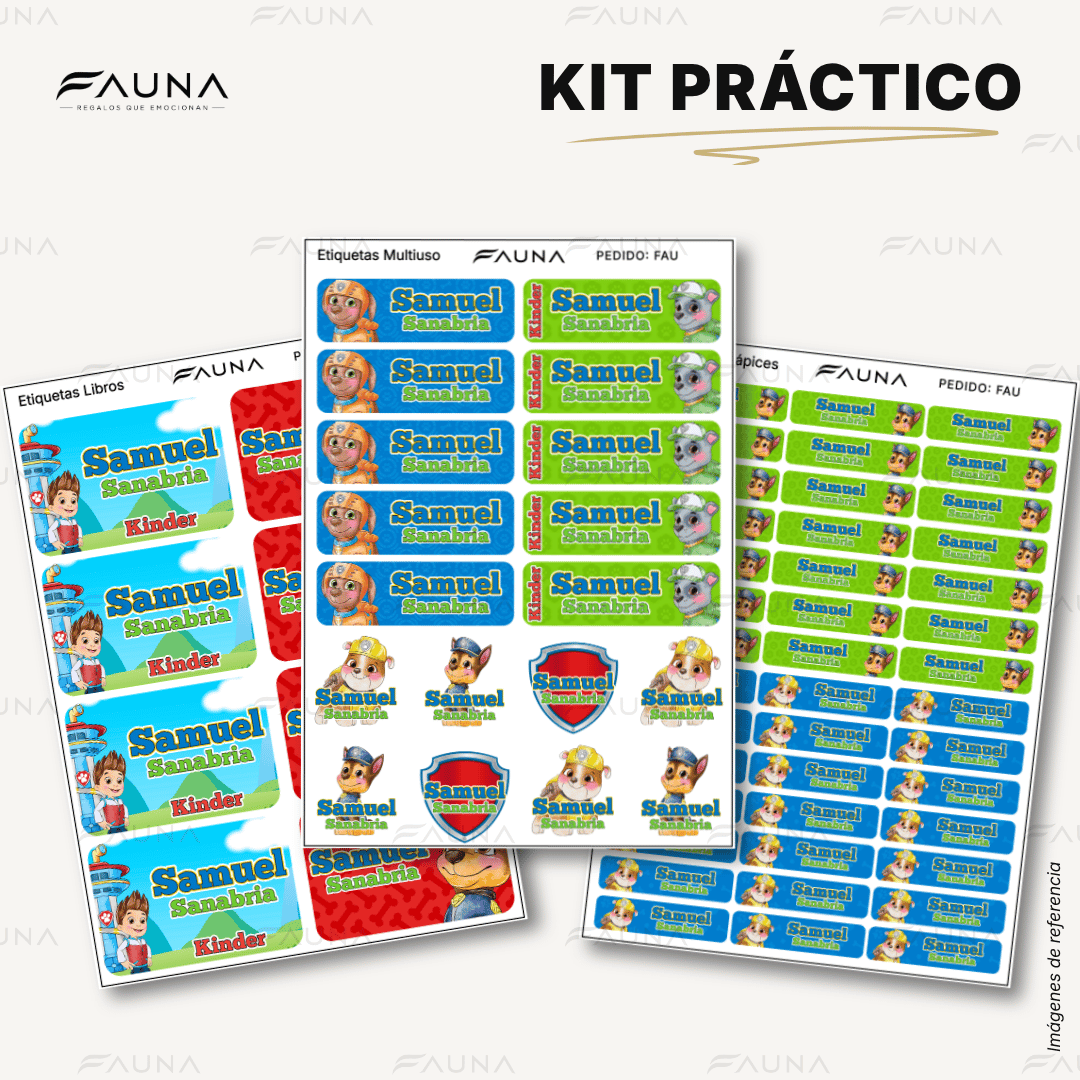 Cachorros Aventureros 🐾 - Etiquetas Escolares Premium Personalizadas