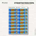 Capibara Azul 💙 - Etiquetas Escolares Premium Personalizadas