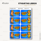 Capibara Azul 💙 - Etiquetas Escolares Premium Personalizadas