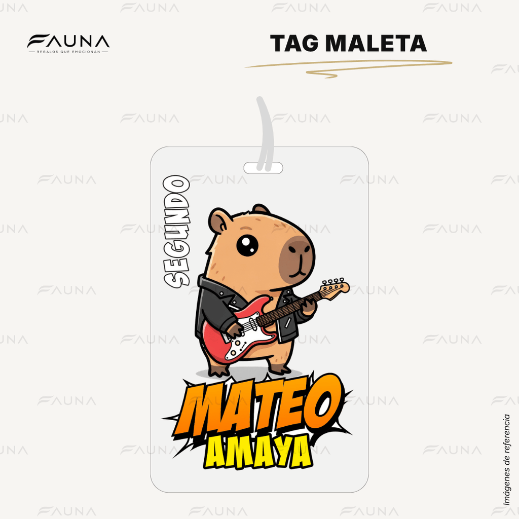 Capibara Azul 💙 - Etiquetas Escolares Premium Personalizadas