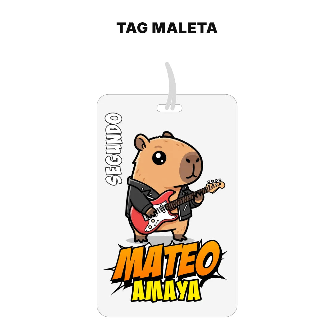 Capibara Azul – Etiquetas Escolares Personalizadas