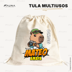 Capibara Azul 💙 - Etiquetas Escolares Premium Personalizadas