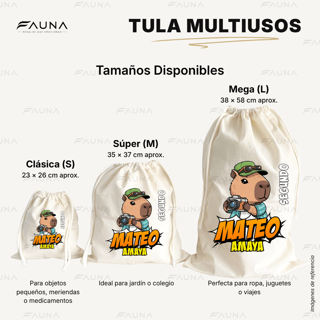 Capibara Azul 💙 - Etiquetas Escolares Premium Personalizadas