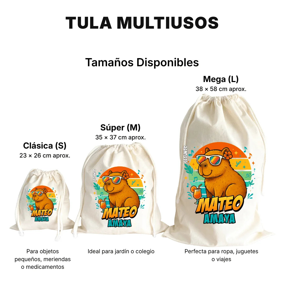 Capibara Natural – Tula Multiusos Personalizada