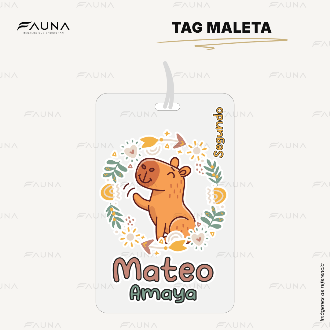 Capibara Natural 🦫 - Etiquetas Escolares Premium Personalizadas