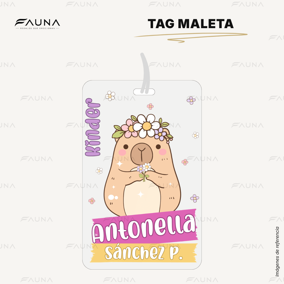 Capibara Rosa 💗 - Etiquetas Escolares Premium Personalizadas