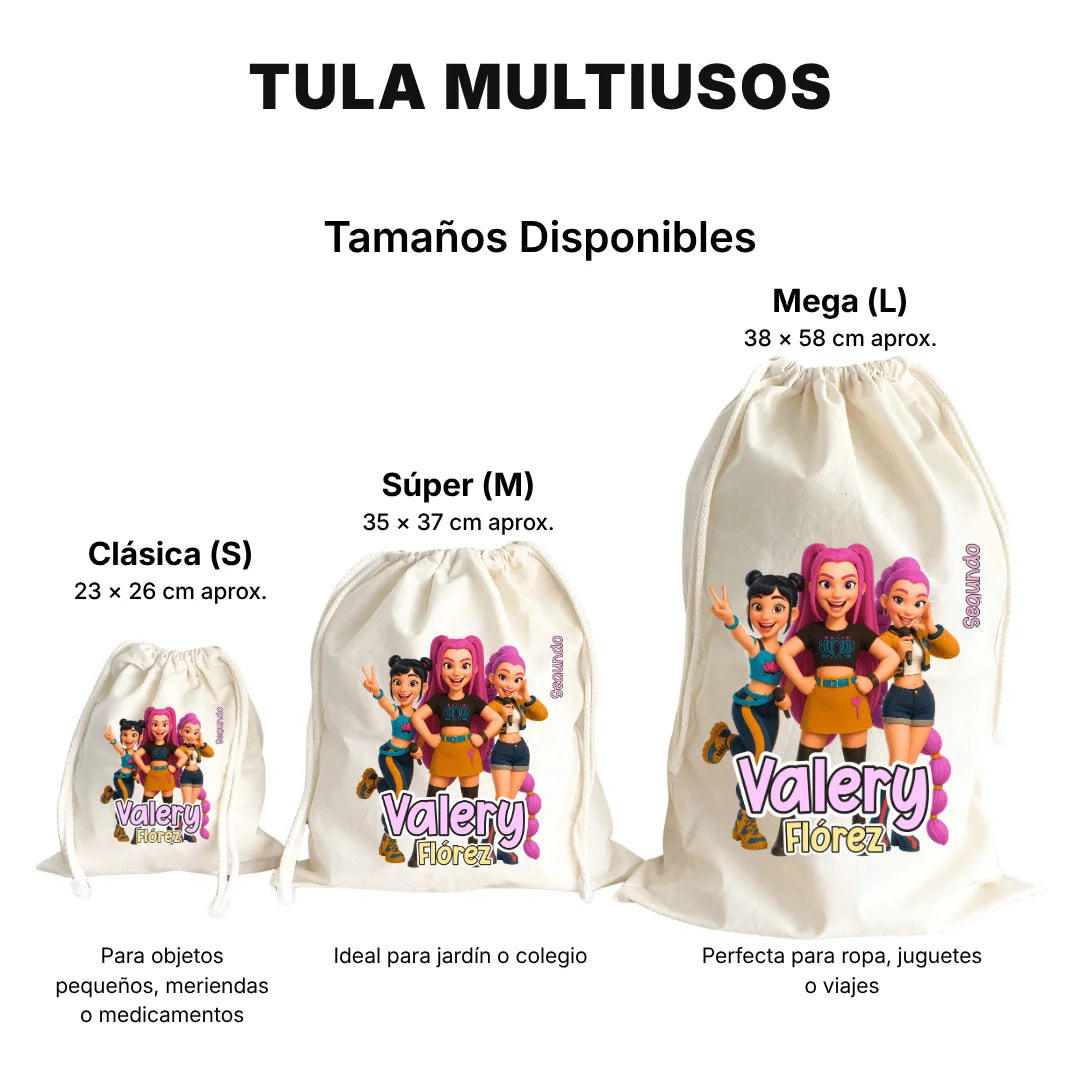 Cazadoras K-Pop – Tula Multiusos Personalizada