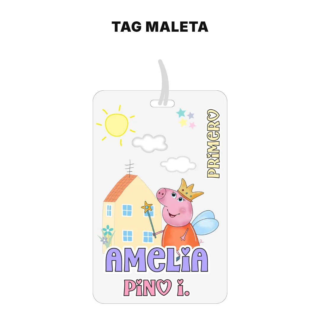 Cerdita Aventurera – Etiquetas Escolares Personalizadas