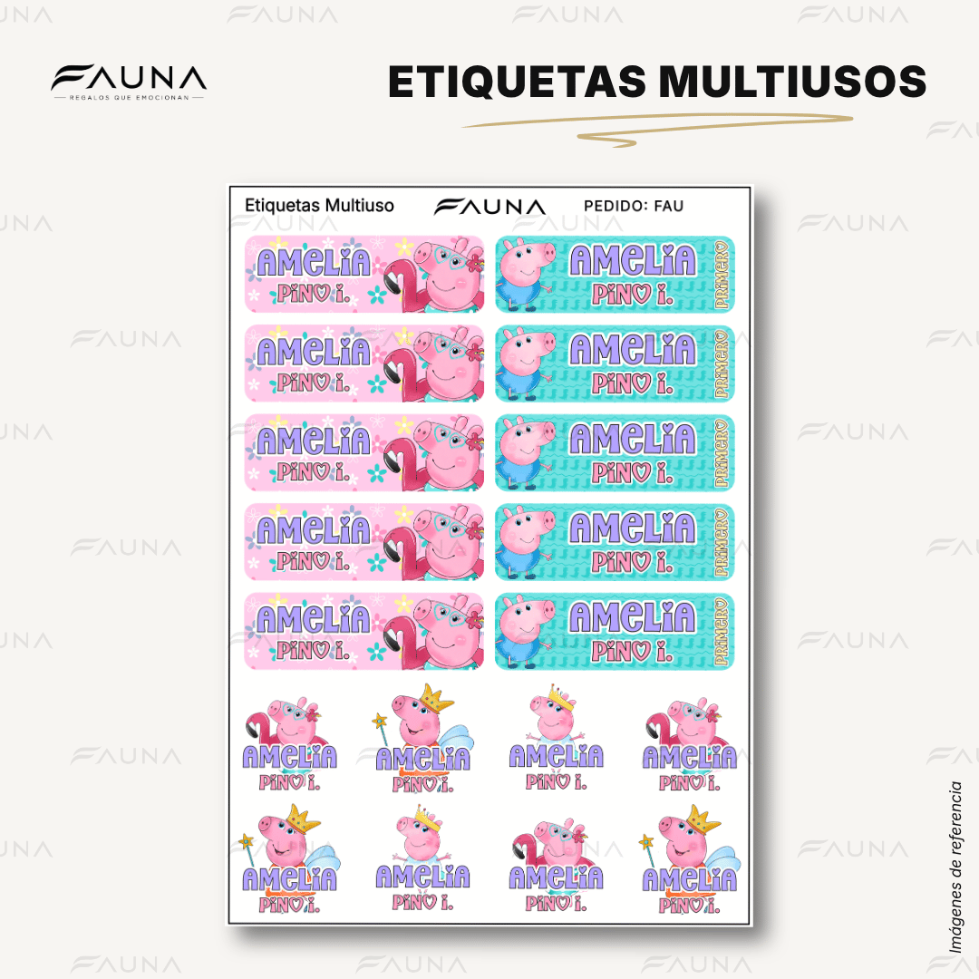 Cerdita Aventurera 🐷 - Etiquetas Escolares Premium Personalizadas