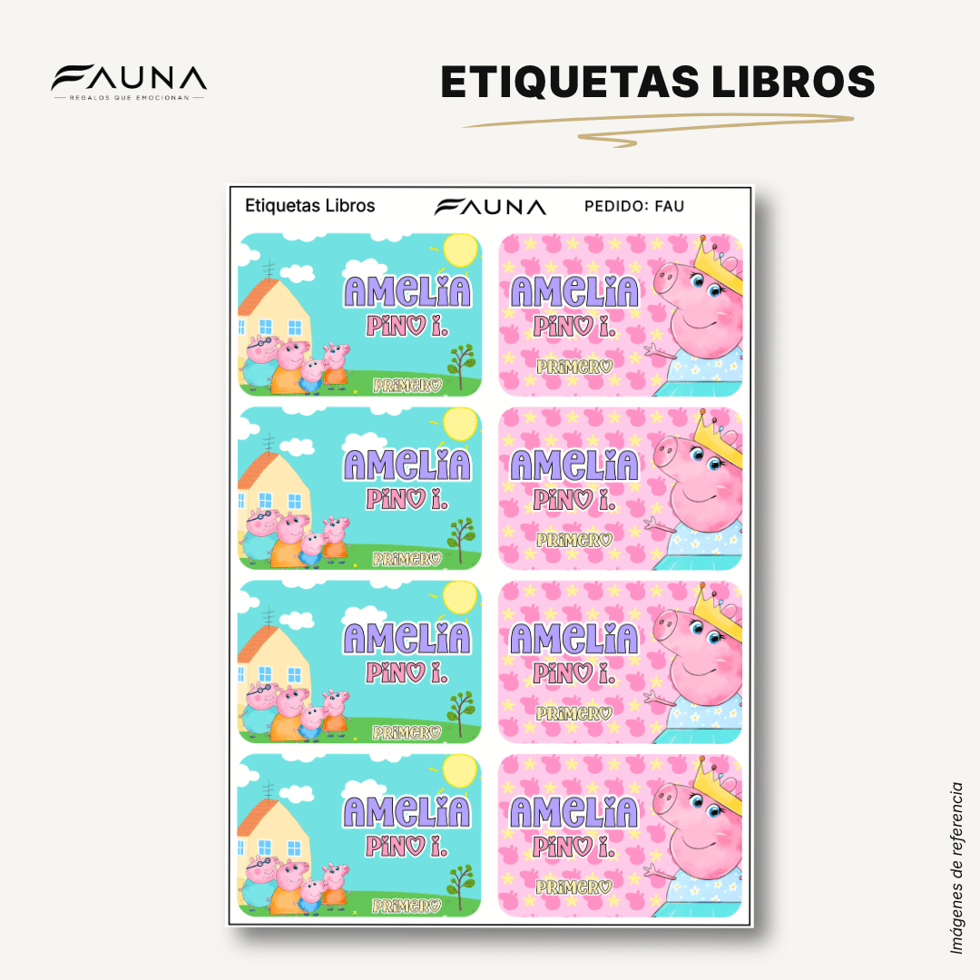 Cerdita Aventurera 🐷 - Etiquetas Escolares Premium Personalizadas