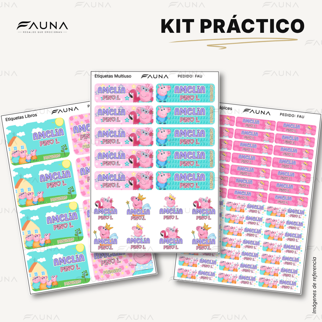 Cerdita Aventurera 🐷 - Etiquetas Escolares Premium Personalizadas
