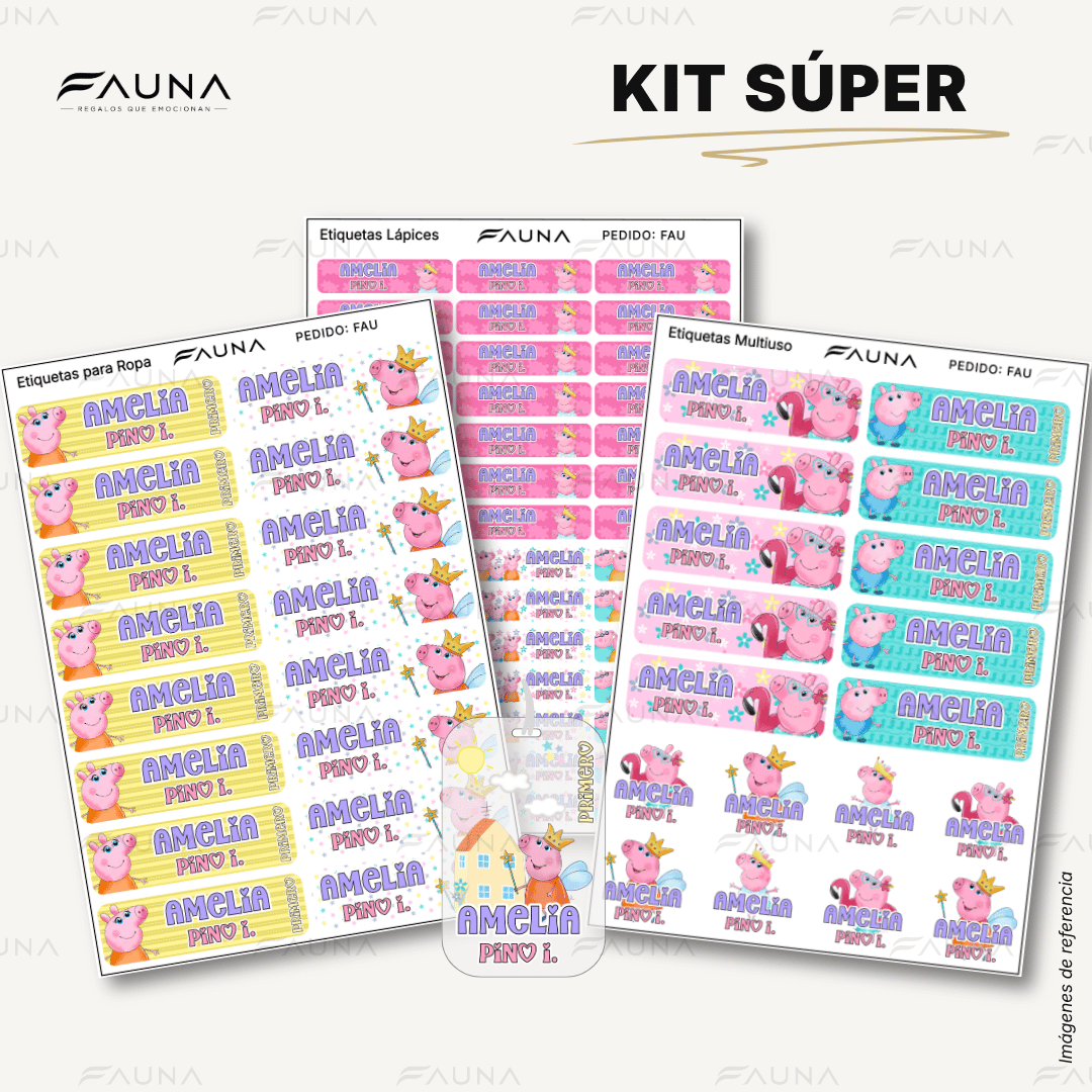 Cerdita Aventurera 🐷 - Etiquetas Escolares Premium Personalizadas