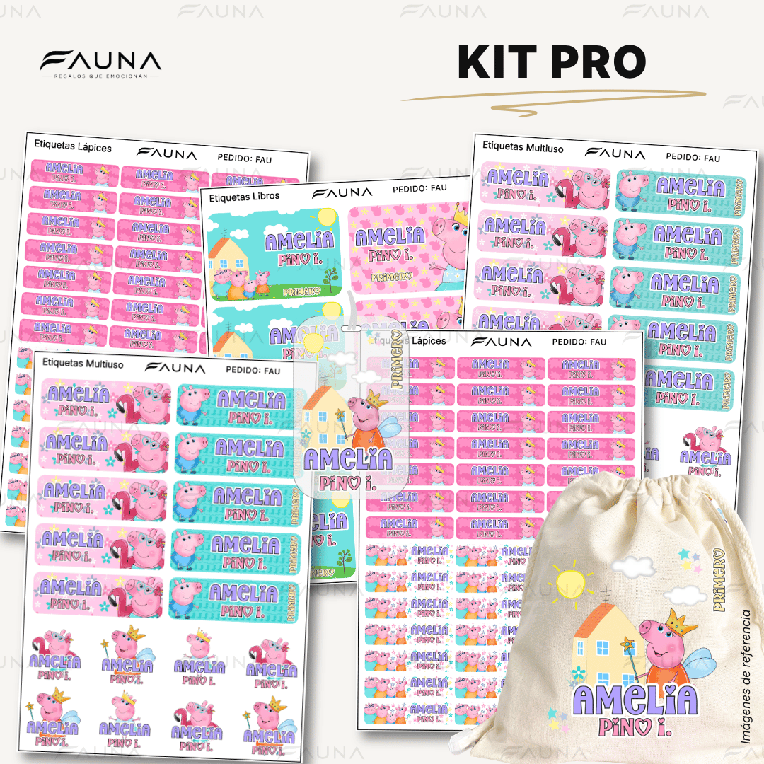 Cerdita Aventurera 🐷 - Etiquetas Escolares Premium Personalizadas