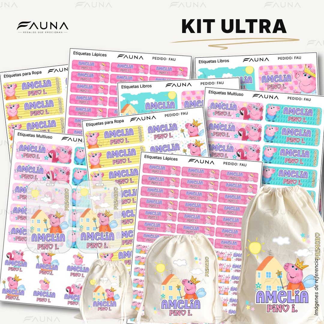 Cerdita Aventurera 🐷 - Etiquetas Escolares Premium Personalizadas