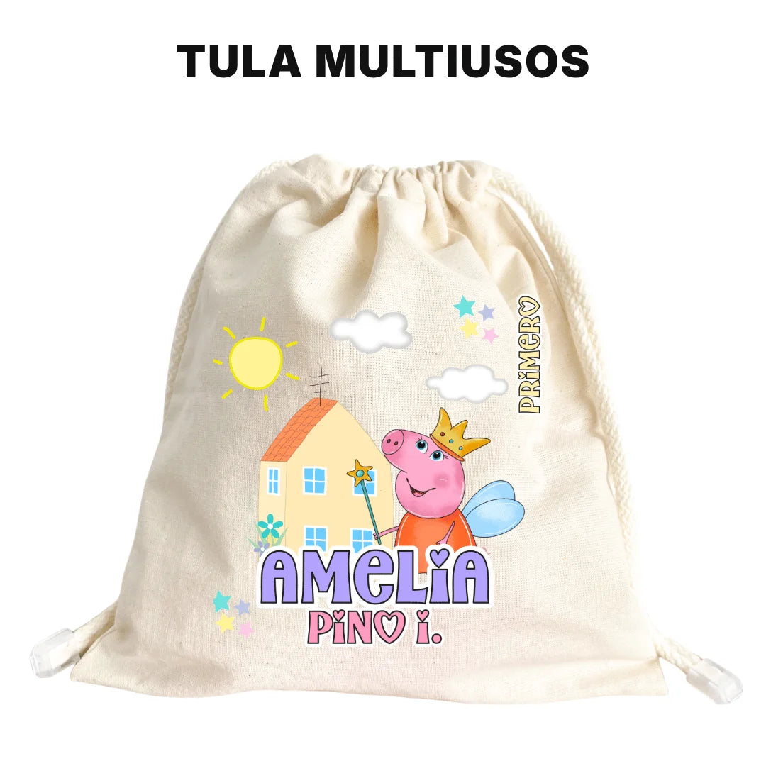 Cerdita Aventurera – Etiquetas Escolares Personalizadas