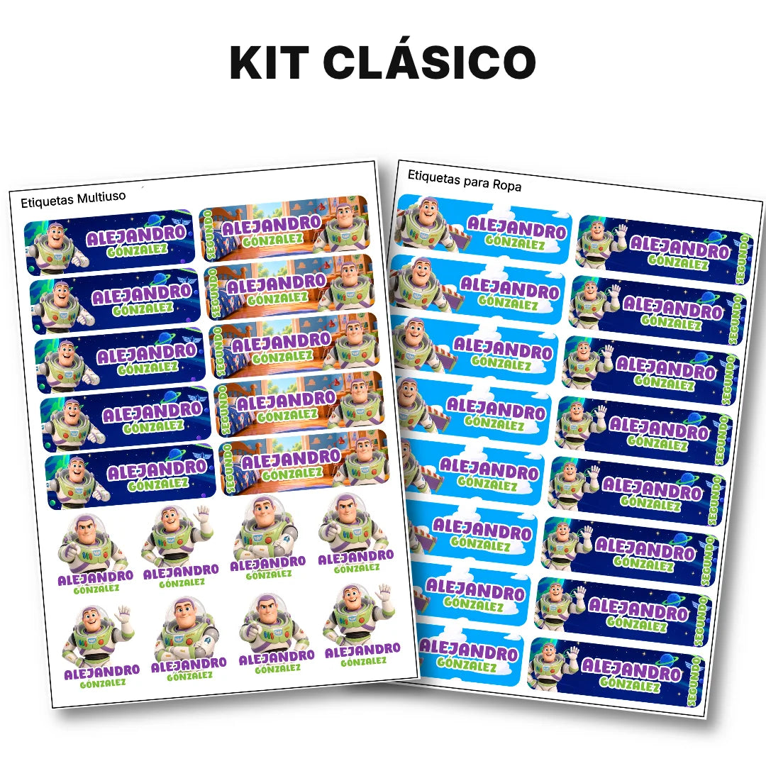 Comando Espacial – Etiquetas Escolares Personalizadas