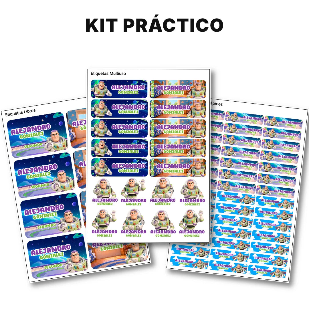 Comando Espacial – Etiquetas Escolares Personalizadas