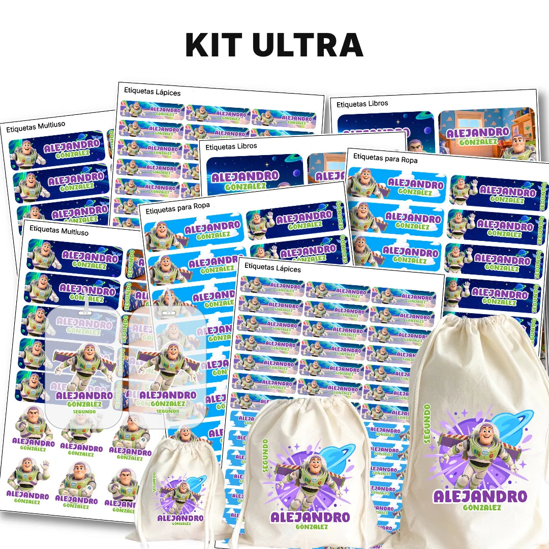 Comando Espacial – Etiquetas Escolares Personalizadas