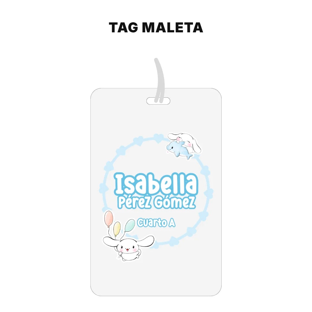 Conejito de Nubes – Etiquetas Escolares Personalizadas