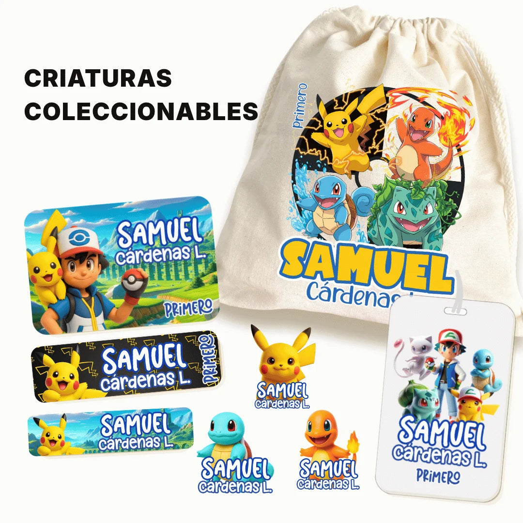 Criaturas Coleccionables – Etiquetas Escolares Personalizadas