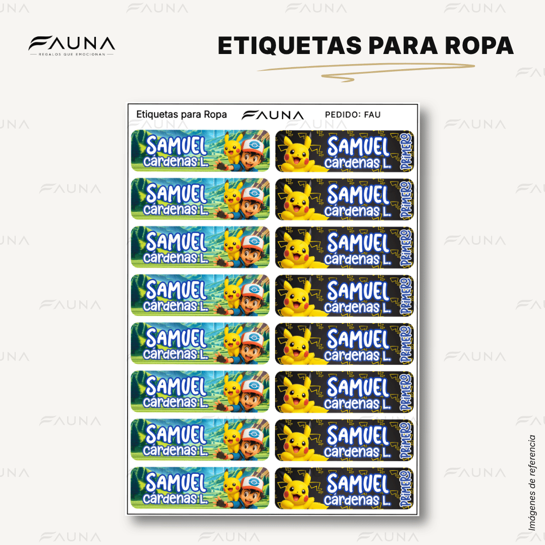 Criaturas Coleccionables 🟡 - Etiquetas Escolares Premium Personalizadas