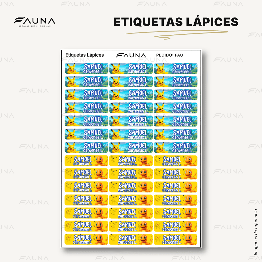 Criaturas Coleccionables 🟡 - Etiquetas Escolares Premium Personalizadas