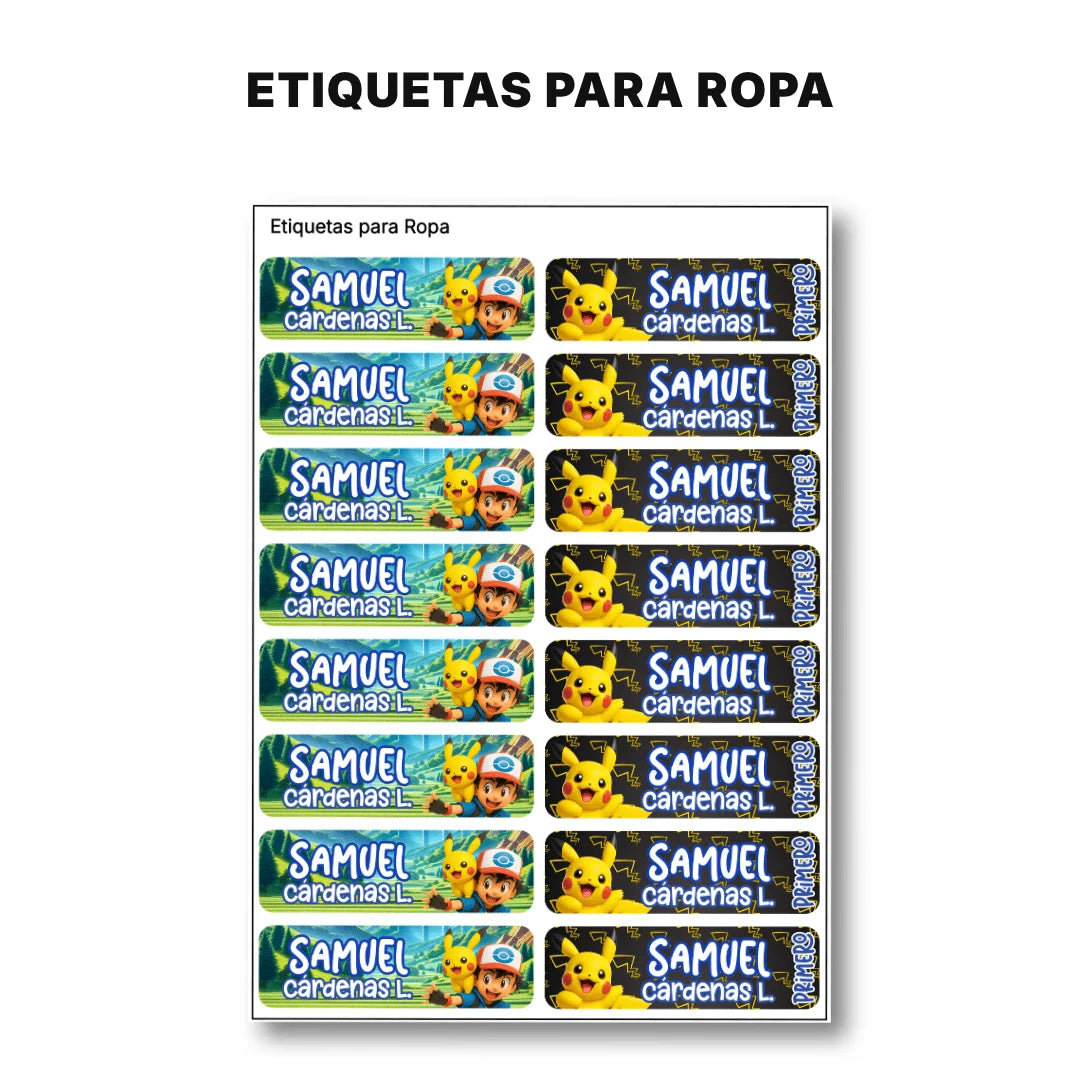 Criaturas Coleccionables – Etiquetas Escolares Personalizadas