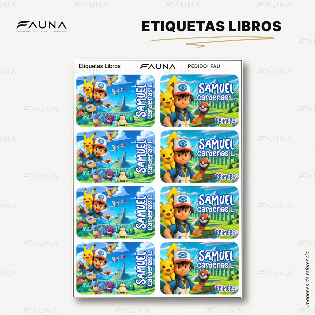 Criaturas Coleccionables 🟡 - Etiquetas Escolares Premium Personalizadas