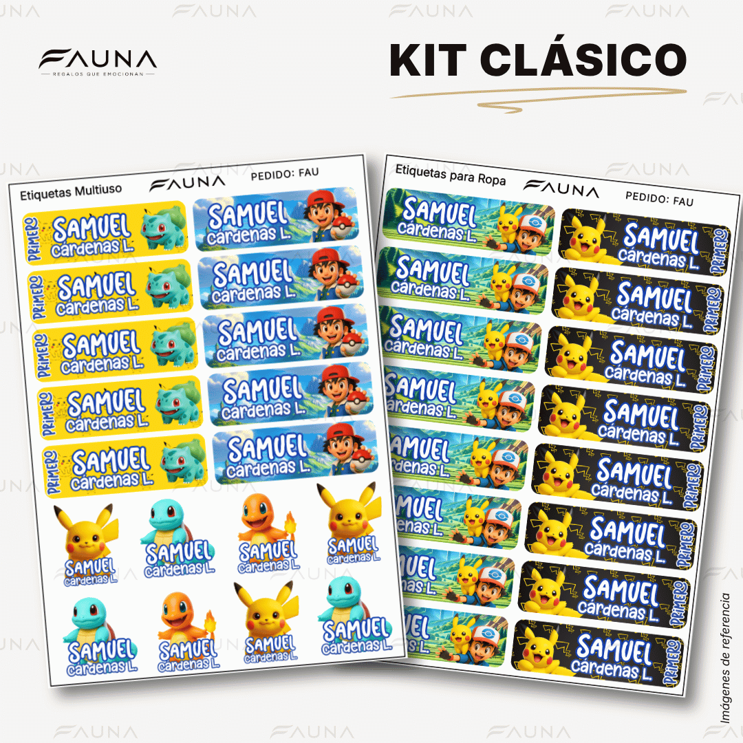 Criaturas Coleccionables 🟡 - Etiquetas Escolares Premium Personalizadas