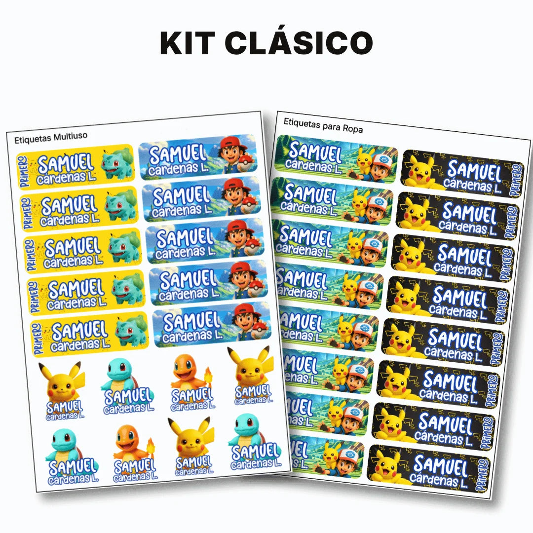 Criaturas Coleccionables – Etiquetas Escolares Personalizadas