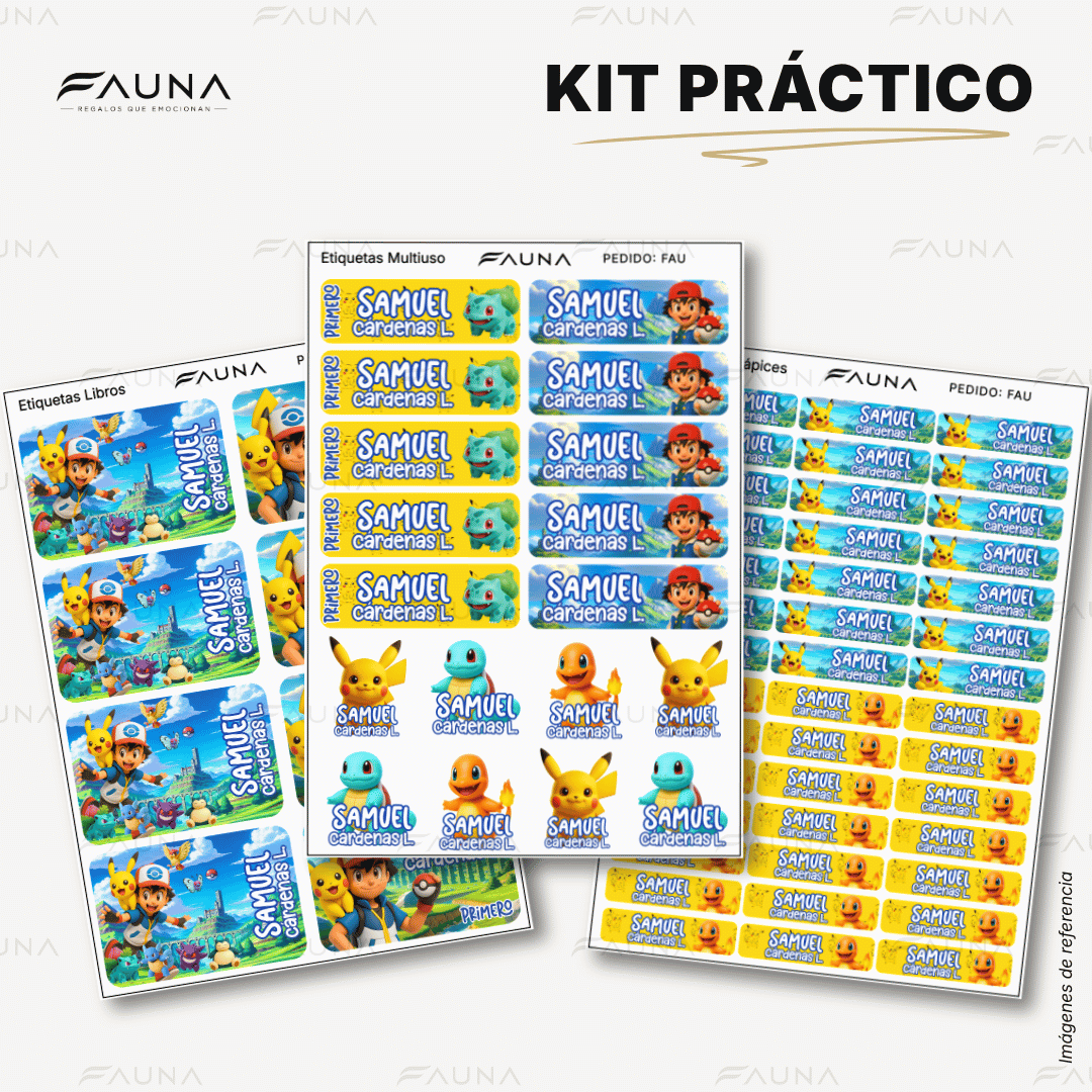 Criaturas Coleccionables 🟡 - Etiquetas Escolares Premium Personalizadas